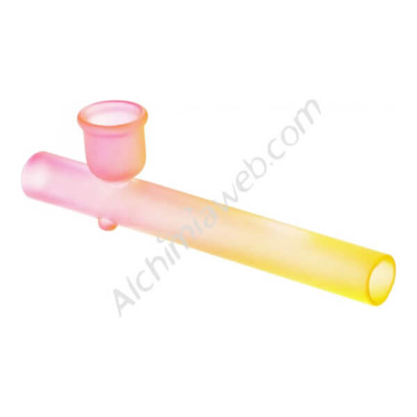 Pipe verre - Couleurs - Cylindre 15 cm aprox.