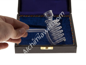 Spiral glass pipe and case