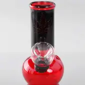 Bong Mini Cristal Rojo Hoja 
