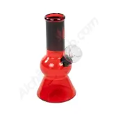 Mini Glasbong Rot mit Blatt