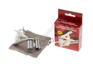 Pocket LED magnifier 60x with mobile clip