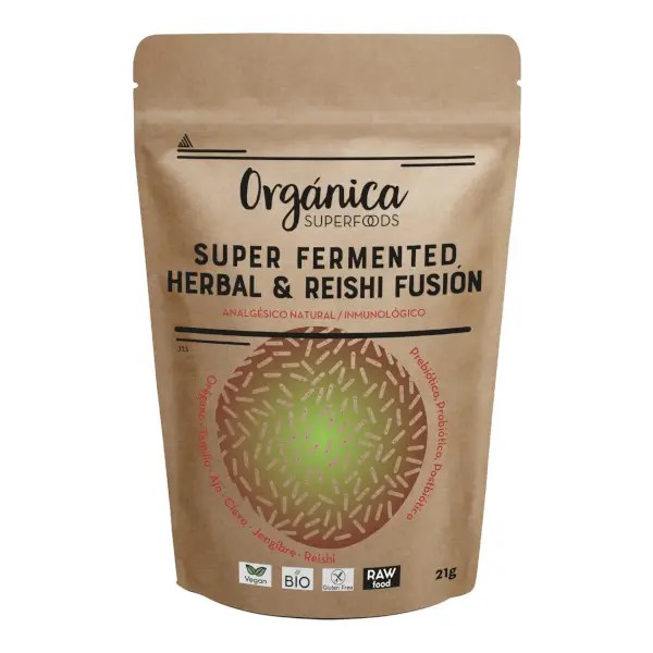 Fusión de hierbas y Reishi súper fermentadas Bio