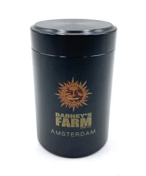 Black metal jar