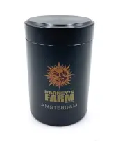 Black metal jar