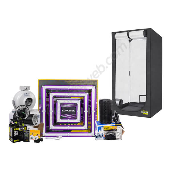  Basic Grow Kit with LED and 100cm x 100cm Grow Tent 