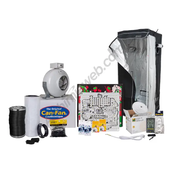 Basisset mit LED mit 60 x 60 cm großem Growzelt