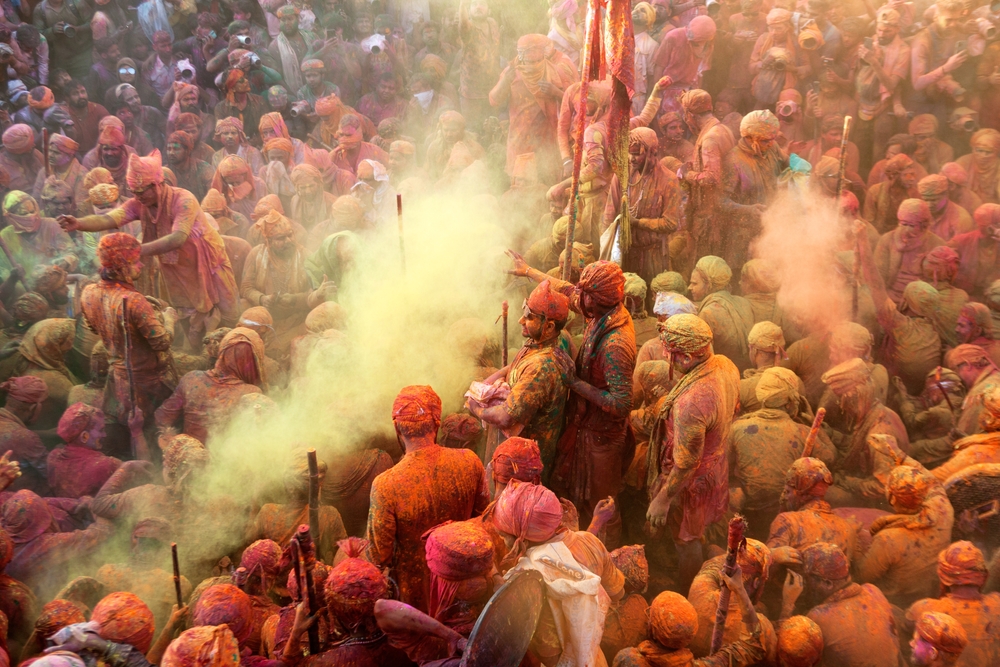 Ceremonia de Holi en Nand Bhavan