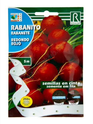 Rocalba -Rojo Redondo- Radish Seeds Tape