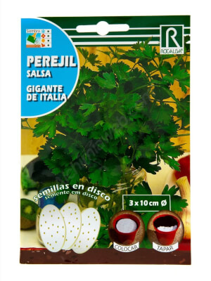Discos de semillas Perejil Gigante de Italia Rocalba