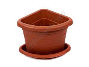 Jardinera Rústica Cantonera Color Terracota amb plat