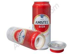 Canette de bière Amstel avec cachette
