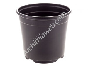 Maceta negra redonda 2,6L 13cm diam