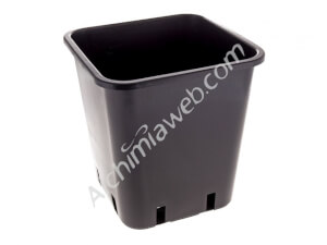 Pot noir carré moyen (5L-7L-11L)