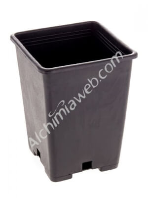 Square black plant pot ((1.4L-3.25L)