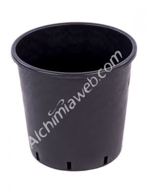 Round black plant pot - 35 cm - 25L