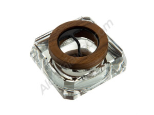 Marley Natural Walnut and glass ashtray