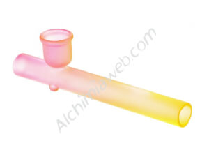 Pipe verre - Couleurs - Cylindre 15 cm aprox.