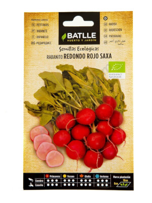 Rabanito Redondo Rojo Saxa ecológico - Batlle