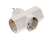 3 outlet socket adapter - Europe 10A/250v Universal