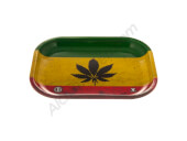 Marihuana Blatt Raucher Tablett