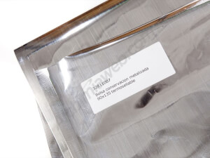 Heat-sealable metalized storage bags