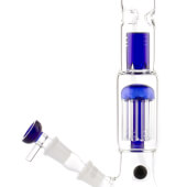 Beaker Bong Glass Blue Shotgun