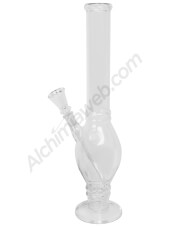 Bong de vidre 38cm en caixa de fusta