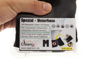 Cleanu Anti-Paranoia Pack - Underpants with Secret Pocket