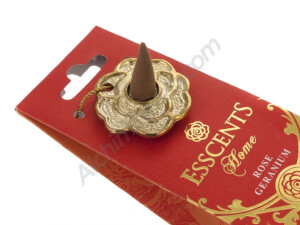 30 incense cones with metal holder