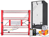 Wirtschaftliches LED-Growkit mit GrowBoxen 100x100cm