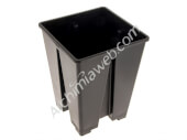 Anti Spiral square black plant pot 2.6L-3.4L-5.8L