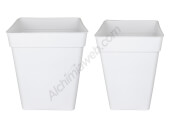 Medium square white pot