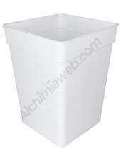 Medium square white pot