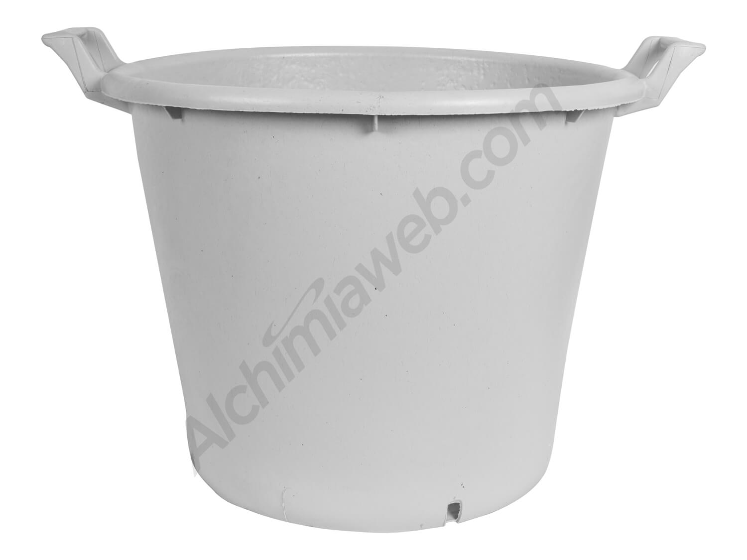 Round White Pot with handles