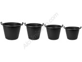 Black round container with handles (42L-110L)