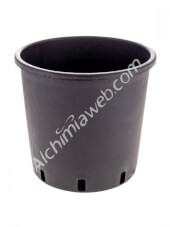 Round black plant pot - 22 x 22 cm - 7 L