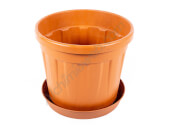 Maceta Redonda Fenice Terracota con Plato