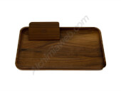 Walnut Tray with Marley Natural Scraper 23x14cm