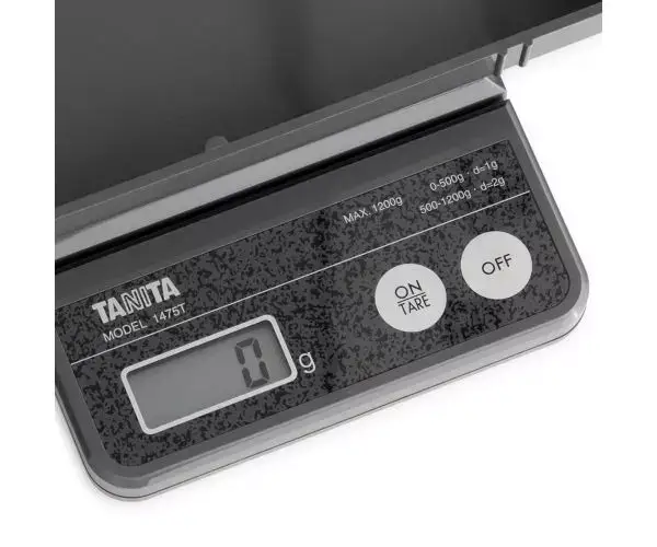  Tanita 1475-WH, báscula móvil fabricada en Japón, 2.2 libras  (2.2 lbs), 0.4 oz (1 g), color blanco : Industrial y Científico