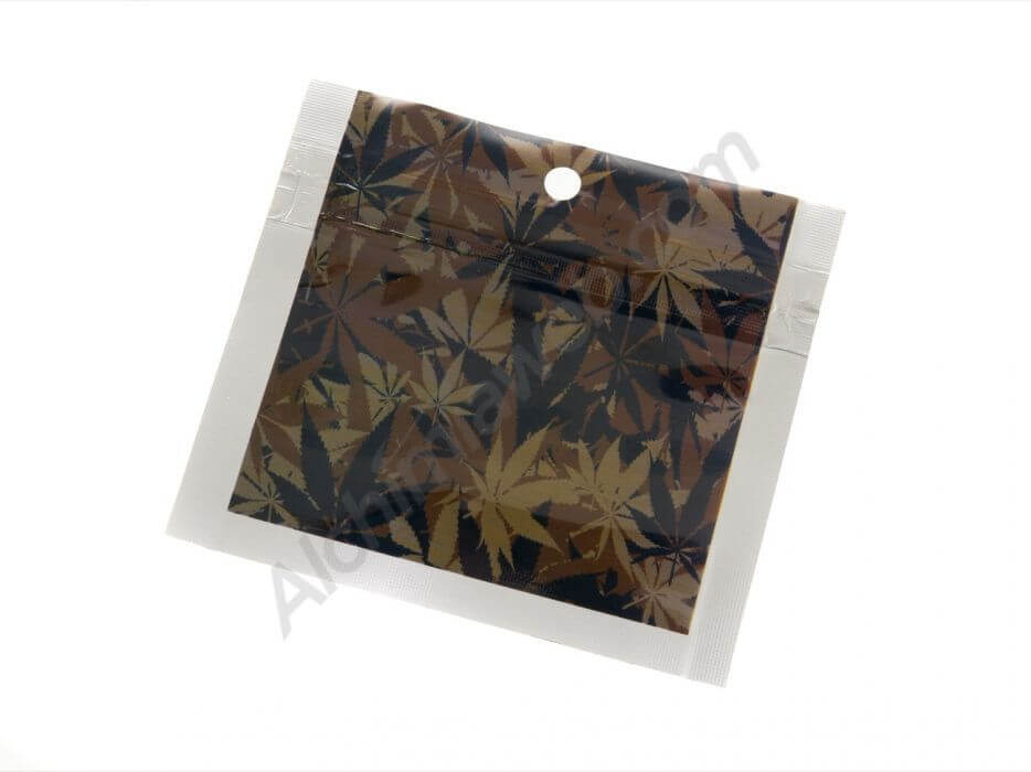 Sachet Plastique Zip 55x65 transparents feuille cannabis (0,06 mm)