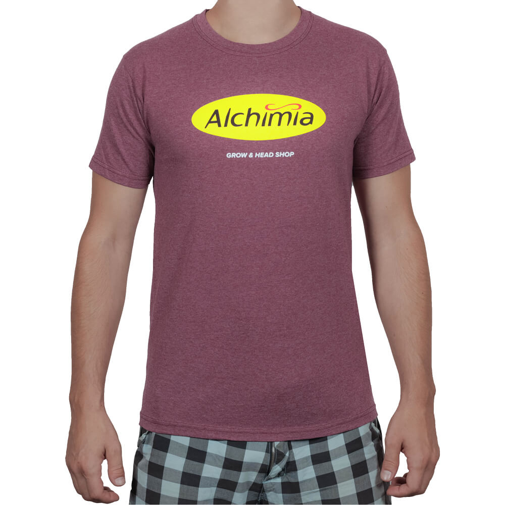 Kastanienbraunes Vintages Alchimia-Marmorierungs-T-Shirt