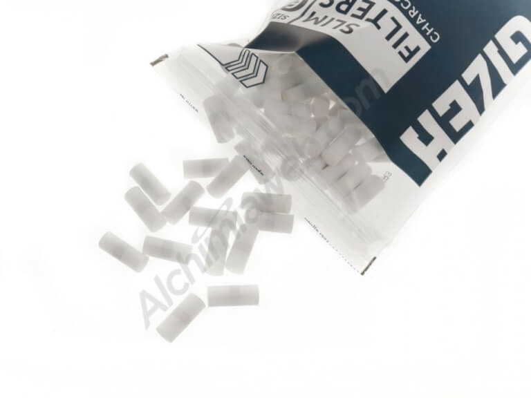 Univers tabac :: Articles fumeurs :: Filtre slim charbon GIZEH 6mm (120 par  sachet) - 10 sachets