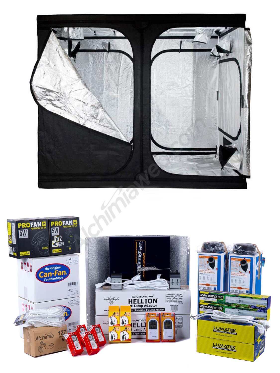 Adjust Hellion Alchimia 2x 600w DE + Grow Tent 240L V.2 Kit