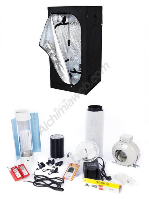 Complete Hydroponic Grow Room Tent Fan Filter HPS Light Kit 250 600w 100x100x200 