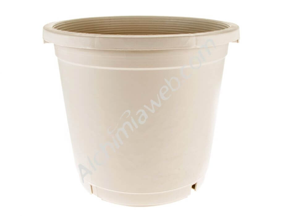 Round white plant pot - 17 L