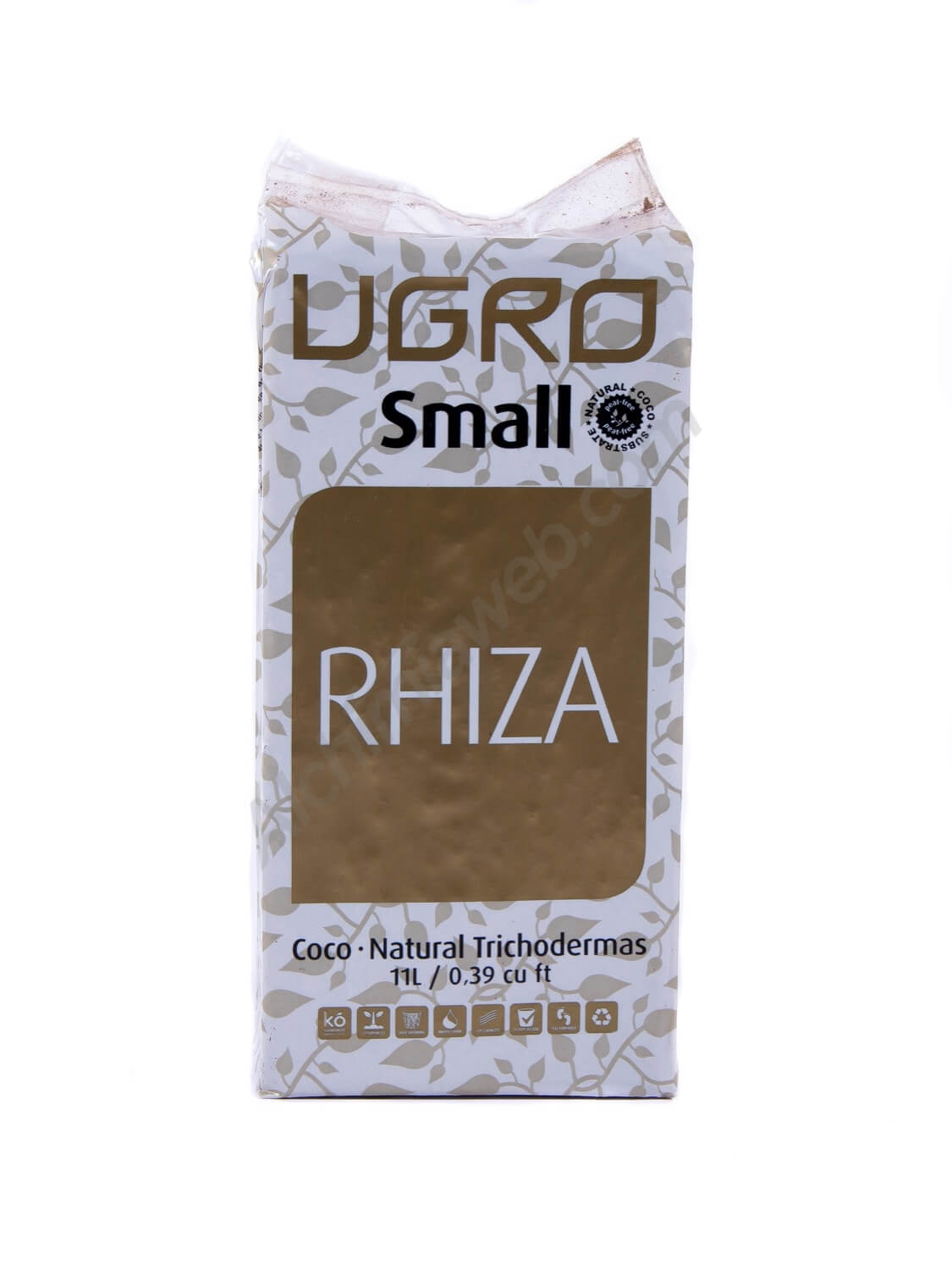 UGro Small Rhiza. Coco compressée avec mycorrhizes